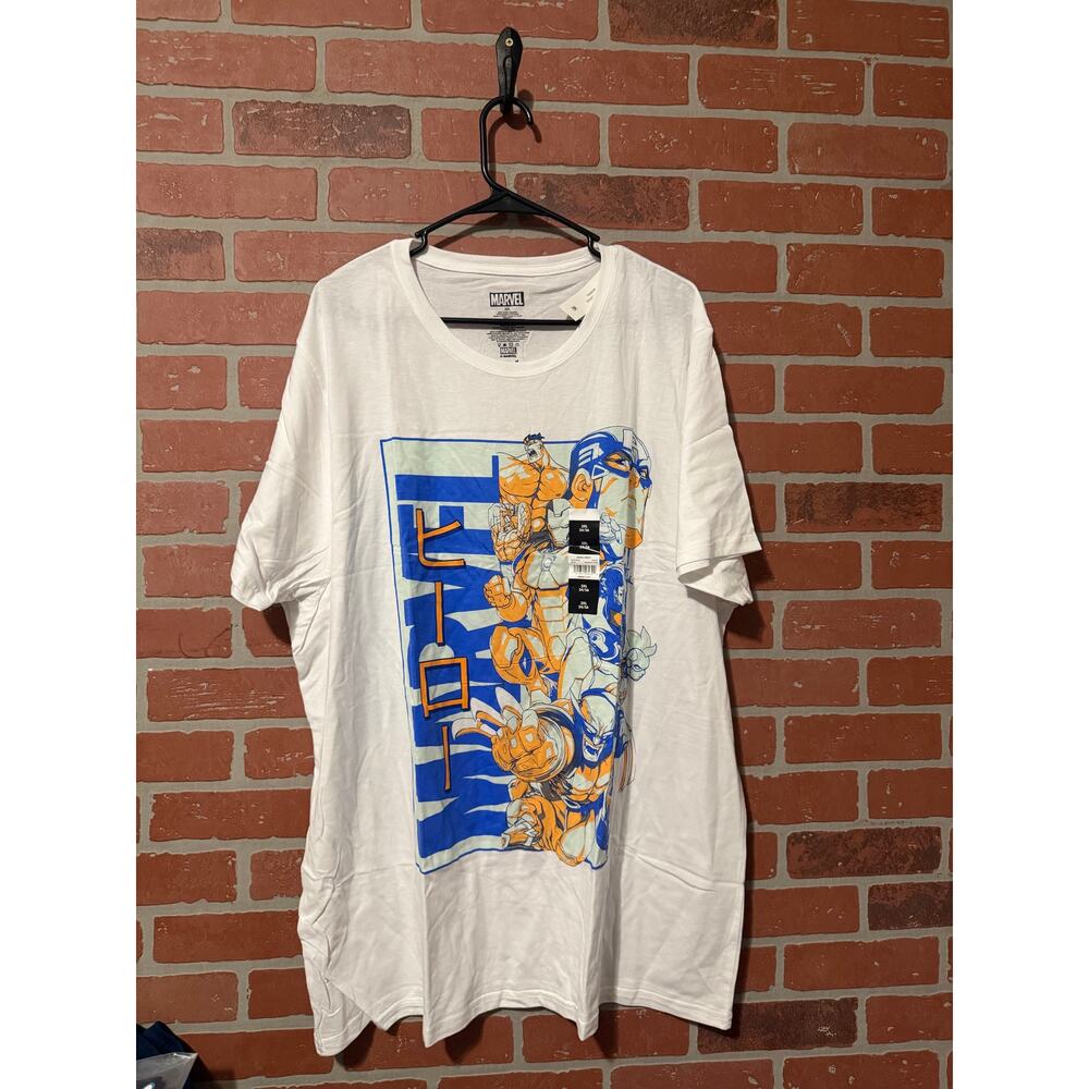Marvel Mens Marvel characters White Graphic Tee - 3XL